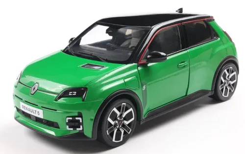 Renault 5 E-TECH 2024 Modellauto 1:18 in Grün Metallic - Detailgetreues 1:18 Modell des Renault 5 E-TECH, mit Öffnungsfunktionen der Türen und hochwertigem Die-Cast-Material. Ideal für Sammler und als Blickfang!