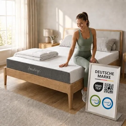 Arensberger GEL-Matratze ANNA 160x200cm - Matratze mit hochwertigem NANOCELL® Gelschaum für optimalen Schlafkomfort. Atmungsaktiv und pflegeleicht dank abnehmbaren Bezug – ideal für jedes Schlafzimmer!