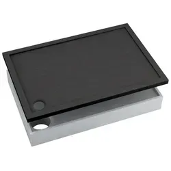 Aquabad® Duschwanne BASIC Black Stone, Rechteck, Acryl, 1-St., Duschwanne + Styroporträger, 90x120 cm schwarz 90 cm x 17 cm x 120 cm