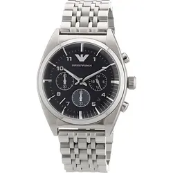 Emporio Armani Chronograph Herrenuhr AR0373 - Elegantes Design in Silber - Elegante Herrenuhr AR0373 von Emporio Armani mit Edelstahlarmband und schwarzem Zifferblatt. Ideal für stilbewusste Männer, die Wert auf Qualität und zeitloses Design legen.