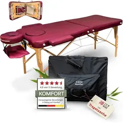 ZEN MASSAGE WARE Massageliege Zen BASIC III Flat lila - Komfortable Massageliege in lila, ideal für entspannende Anwendungen. Robuste Bauweise für langlebigen Einsatz und optimale Unterstützung.