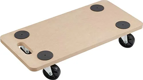 Metafranc Transportroller 590 x 290 mm - 200 kg Tragkraft - Transportgeräte & Rampen - Robuste MDF-Platte mit hoher Tragkraft, ideal für Möbel- und Kisten-Transport, rückenschonend und mit stabilen Lenkrollen für mühelosen Einsatz.