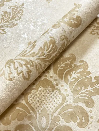 Newroom Design Tapete Beige Vliestapete Ornament - Elegante Barocktapete in Beige und Braun für stilvolle Wohnräume. Hochwertiges Material, lichtbeständig und einfach abziehbar. Inkl. gratis Tapezier-Ratgeber für ein perfektes Ergebnis.