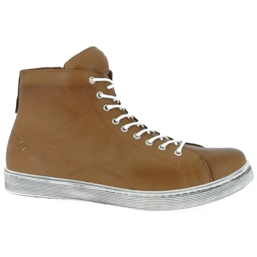 Andrea Conti Damen Sneaker high 0341500 - Wanderschuhe mit herausnehmbarer Innensohle aus butterweichem Rindsleder, ideal für Komfort und Stil beim Wandern.