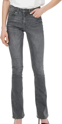 Bootcut-Jeans "ONLBLUSH LIFE MID FLARED" - Gr. XS (34) in Grey Denim - Damen-Bootcut-Jeans von ONLY, ideal für entspannte Tage. Enganliegend bis zum Knie, mit klassischer Leibhöhe und langlebiger Jeansqualität.
