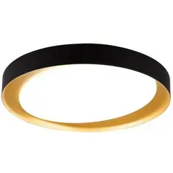 Reality Leuchten LED Deckenleuchte Zeta R62712402 - Moderne LED Deckenleuchte in Schwarz oder Gold, inkl. 24 Watt LED und Fernbedienung für stufenlose Helligkeits- und Lichtfarbeinstellung. Ideal für stilvolle Raumbeleuchtung.