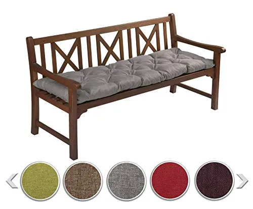 sunnypillow Bankauflage 170 x 50 cm - Bequemes Stuhlkissen für Gartenbank - Gartenmöbelauflagen aus wasserabweisendem, strapazierfähigem Material, ideal für höchsten Sitzkomfort und modernes Design in Ihrem Garten. Pflegeleicht und in vielen Farben erhältlich.