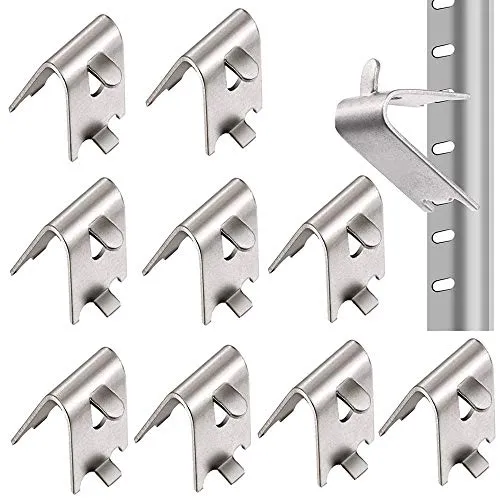 Stück Kühlschrank Regal Clip, Edelstahl Kühlschrank Regal Clip, Gefrierschrank Regal Clip, 1,5 mm Verdicken 304 Edelstahl Langlebig Kühlschrank Regal Clip für Kühlschrank, Gefrierschrank(Silber) 10