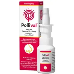 Pollival 1 mg/ml Nasenspray Lösung - Arzneimittel zur Linderung von Heuschnupfen und Allergien, enthält das Antihistaminikum Azelastin für schnelle Erleichterung bei Allergiesymptomen.