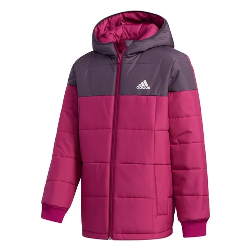adidas Performance Outdoorjacke für Mädchen - Übergangsjacke mit Padding in Magentarot - Funktionsjacken für kalte Tage mit wärmender Isolation, durchgehendem Reißverschluss und Kapuze, ideal für aktive Kids bei jedem Wetter.