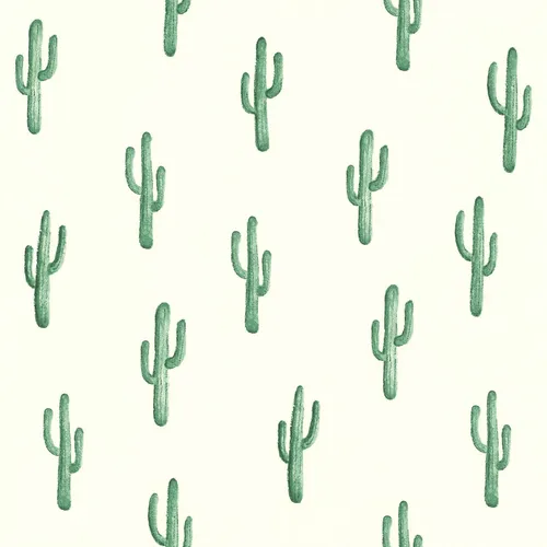Rasch Textil Greenhouse Tapete 138900 Kaktus Kakteen cremeweiß Vliestapete Vlies