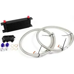 Reihen Ölkühler Kit für AUDI A3 TT VW Touran 1,6L+2.0L TDI - Effizientes 13-Reihen Ölkühler Kit für AUDI und VW Modelle, inkl. Stahlflexschlauch und Adapter. Ideal für eine verbesserte Motorleistung und optimale Kühlung.