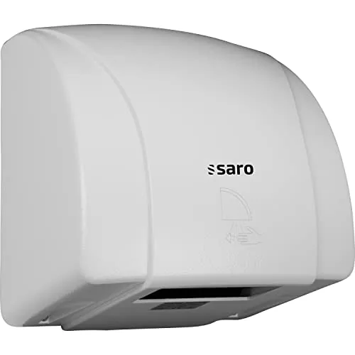 Saro Händetrockner Sirocco GSX 1800 - Kommerzielle Handtrockner mit robustem Aluminiumgehäuse, Infrarot-Näherungsschalter für hygienisches Trocknen – langlebig und ideal für stark frequentierte Bereiche.