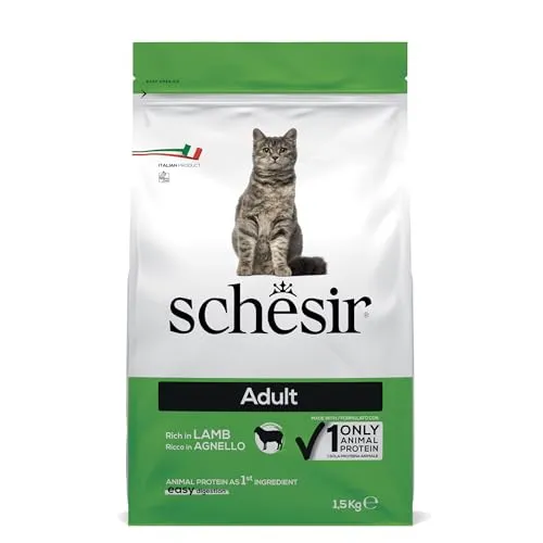 Schesir Cat Adult Maintenance Lamm, Katzenfutter trocken für erwachsene Katzen, Beutel, 1.5 kg