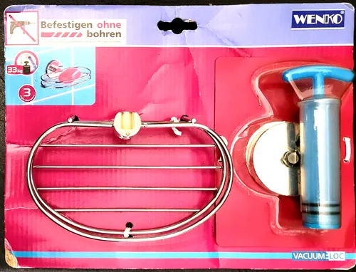 WENKO Seifenablage Milazzo Vacuum-Loc ohne Bohren Chrom Stahl 20890100