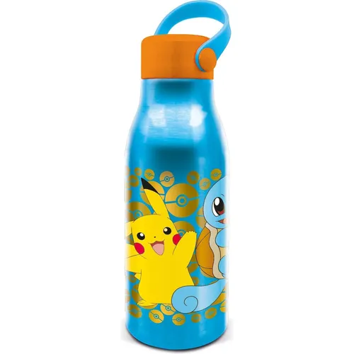POKEMON - Pikachu Aluminiumflasche - Hochwertige Aluminiumflasche mit Pikachu-Design, ideal für unterwegs. Leicht, robust und perfekt für Durstlöscher im Alltag.