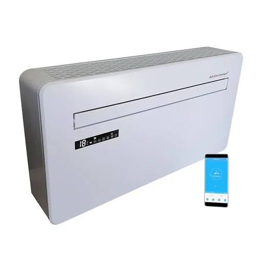 AirExchange - 4-in-1 Wand-Monoblock-Klimaanlage, 12.000 BTU, energieeffizient, ideal zum Kühlen, Heizen und Entfeuchten ohne Außengerät