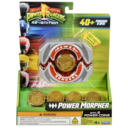Mighty Morphin Power Rangers Power-Morpher von Playmates Toys - Actionfiguren für Kinder - Mit allen 5 Power-Münzen, Lichtern und Geräuschen für ein authentisches Ranger-Erlebnis!