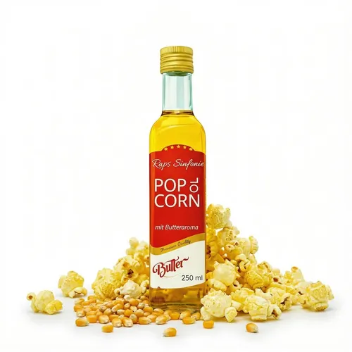 Hopser Funfood Popcorn-Öl Buttergeschmack 250 ml – Für klassisches Kinopopcorn