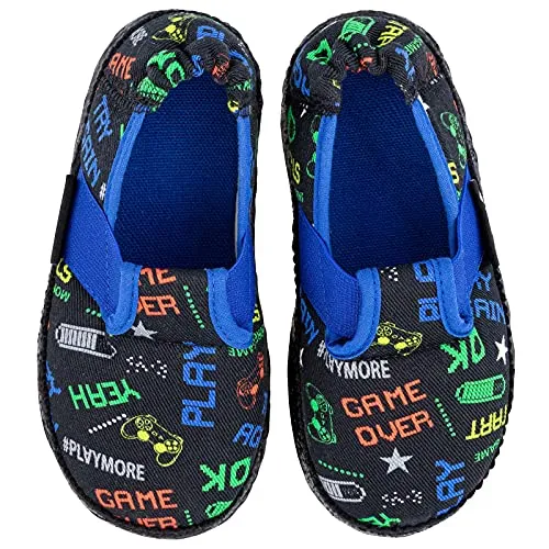 Nanga Jungen Hausschuh Yeah schwarz 26 - Bequeme Hausschuhe für Jungen, aus 100% Baumwolle mit Naturlatexsohle für besten Komfort und Halt, ideal für Zuhause.