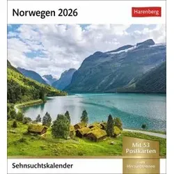 Norwegen Sehnsuchtskalender 2026 - Wochenkalender mit 53 Postkarten: Urlaubsträume in einem Tischkalender im Postkartenformat. Jede Woche neue ... Auch zum Aufhängen (Postkartenkalender)
