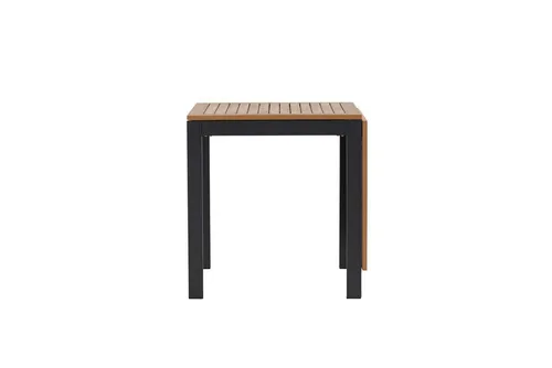 ebuy24 Bistrotisch Diego mit Zusatzplatten - Bistrotisch B70xL70/132cm in Schwarz, ideal für Café und Balkon mit elegantem Design und hoher Funktionalität, gefertigt aus langlebigen Materialien.