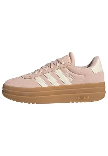 adidas Damen VL Court Bold Schuhe, Blush Pink/Off White/Gum 3, 36 EU - Stylische Sneakers mit regulärer Passform und Schnürsenkeln. Obermaterial aus Leder sorgt für Komfort und die Gummiaußensohle bietet optimale Traktion.