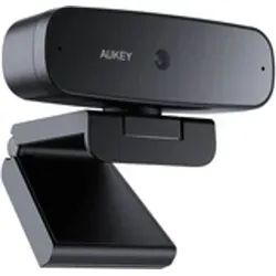 AUKEY Webcam PC-W3S - Full-HD Webcam mit Mikrofon - Webcams: Full-HD Auflösung (1080p) für klare Meetings, integrierte Mikrofone mit Rauschunterdrückung und 360° Schwenkfunktion für flexibles Streaming.