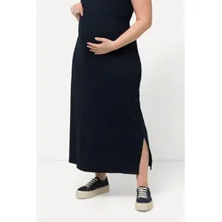 Ulla Popken Maxirock Bellieva Jerseyrock A-Linie Elastikbund Schwangerschaft schwarz 46/48
