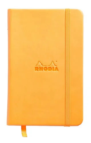 Rhodia Einsteck-Fotoalbum Webnotebook A6 96 Blatt blanko 90g - Orange 118078C, Festes Notizbuch geleimt