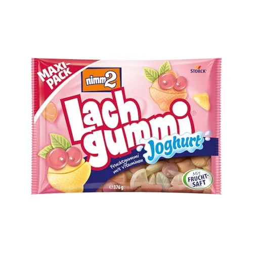 nimm2 Lachgummi Joghurt Fruchtgummi 376,0 g - nimm2 Lachgummi Joghurt vereinen fruchtige Aromen mit cremigem Joghurtgeschmack. Ideal für alle, die fruchtige Snacks lieben. Genießen Sie diesen milden Genuss in verschiedenen Geschmacksrichtungen!