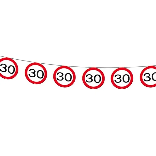 30. Geburtstag Wimpelkette Verkehrsschilder Wimpelgirlande Geburtstagsgirlande