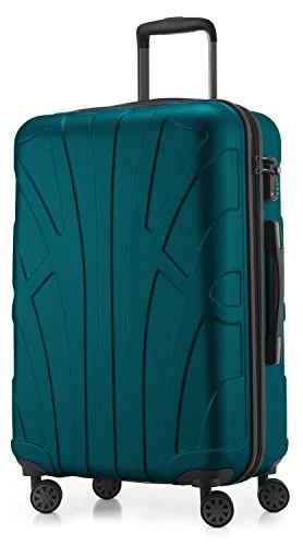suitline Hartschalen-Koffer 66 cm - Aquagrün - Koffer für Kurzurlaube mit 58 Litern Volumen, robust aus 100% ABS, TSA-Zahlenschloss für Sicherheit und komfortable Doppelrollen für mühelosen Transport.