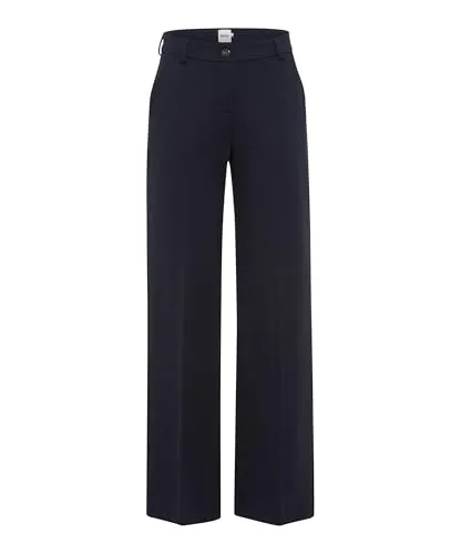 Brax Damen Palazzohose Style MAINE NAVY, dunkelblau, Gr. 42L - Stoffhosen: Bequeme Palazzohose im eleganten Wide Leg Design, ideal für lässige und schicke Anlässe.