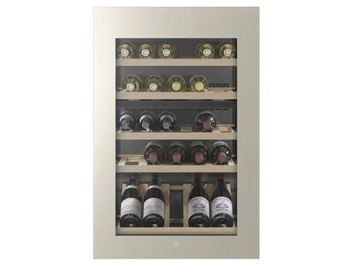 V-ZUG Winecooler V4000 90 - Einbau Weinkühlschrank mit Spiegelglas - Weinkühlschrank mit 10 Jahren Garantie, optimal für 38 Flaschen, bietet PartyCooling für schnelle Kühlung und HygienePlus für keimfreie Lagerung.