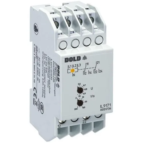 Dold&Söhne Unterspannungsrelais IL9171.12/0300,5-20S - Universalrelais zur Spannungsüberwachung, ideal für 1- und 3-Phasen-Anwendungen, sichert Systeme vor Unterspannung und schützt vor Schäden.