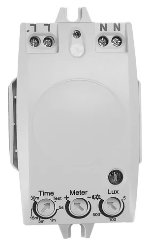 GROTHE 94520 Einbau HF-Bewegungsmelder - Bewegungsmelder mit 180° Erfassungswinkel, ideal für die automatische Raumbeleuchtung und anpassbare Timer- sowie Helligkeitseinstellungen.