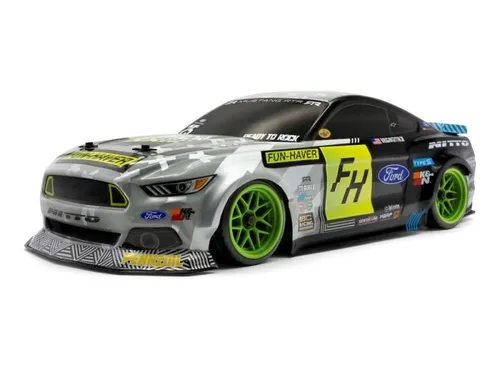 HPI Sport 3 Drift VGJR Fun Haver Ford Mustang V2 1:10 2.4GHz RTR - RC Modellauto im Maßstab 1:10, bereit zum Fahren (RTR), ideal für Drift-Enthusiasten und bietet beeindruckende Fahrleistung auf der Straße.