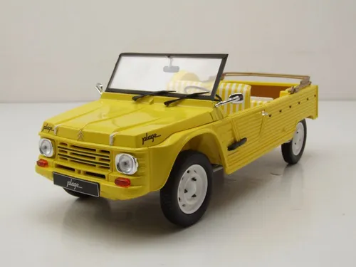 Citroen Mehari 1983 Gelb Modellauto 1:18 Norev - Modellauto im Maßstab 1:18, detailgetreu mit öffnender Motorhaube und abnehmbarem Dach – perfekt für Sammler und Citroen-Fans!