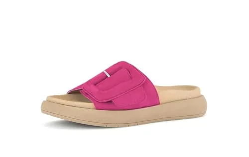 Gabor Damen Pantoletten - Best Fitting Freizeitschuhe in Pink - Slides für Damen mit hochwertigem Lack-Obermaterial und bequemer Leder-Innensohle, ideal für den Sommer und lässige Outfits.