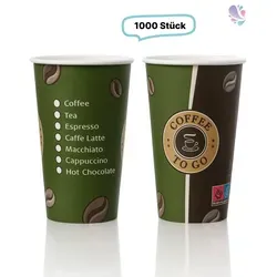 Kaffeebecher Topline 16oz, 1.000 Stk, für Heißgetränke - Praktische Kaffeebecher Topline 16oz, Volumen: 0,40 l, 1.000 Stk, ideal für den Genuss von Heißgetränken unterwegs. Robuste Hartpapierqualität, innen PE-beschichtet, für hohe Stabilität und Zuverlässigkeit.
