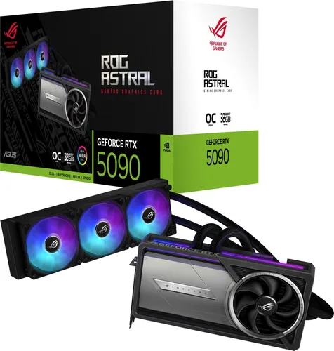 ASUS ROG Astral GeForce RTX 5090 OC 32GB GDDR7 - High-End Grafikkarte für Gaming-Enthusiasten mit extrem hoher Leistung, 32 GB GDDR7 und innovativem Kühlsystem für optimale Gaming-Erfahrung in 4K und 8K.