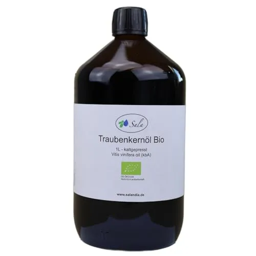 Sala Traubenkernöl kaltgepresst BIO 1 L 1000 ml Glasflasche