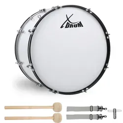 XDrum MBD-224 Marschtrommel 24" x 12" - Percussion - Große Marschtrommel mit 4 Trageösen, inklusive Schlägel, Gurt und Stimmschlüssel, ideal für Paraden und Musikveranstaltungen.