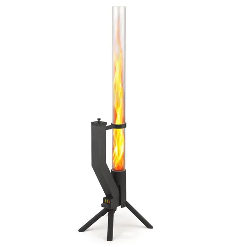 GARDENFLARE Feuerrohr – elegante Edelstahl Feuersäule und Pelletfackel - Feuerstellen für Garten und Terrasse, stilvolles Design aus robustem Edelstahl für unvergessliche Momente im Freien.