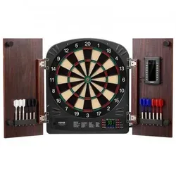 VEVOR Dartschrank Set mit Dartscheibe 34,3cm - Dartboard-Schrank mit elektronischer Dartscheibe, ideal für Partys und Spielabende, aus robustem MDF & Kunststoff gefertigt.