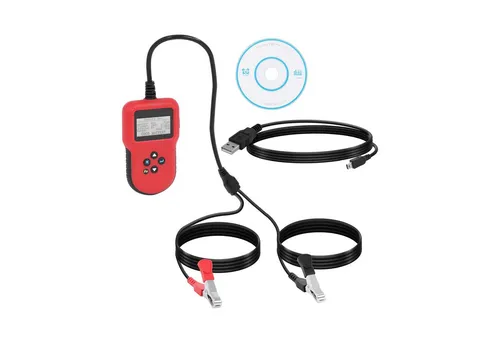 MSW Autobatterie Tester digital - 12 V/24 V - LCD - mehrsprachig - Spannungsprüfer für Kfz-Batterien mit schnellem 5-Sekunden-Test, mehrsprachig, und Schutz vor Kurzschluss und Verpolung für zuverlässige Ergebnisse.