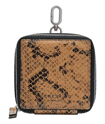 LIEBESKIND Berlin Snake Pendant Square - Eleganter Geldbeutel - Stylischer Geldbeutel aus Rindsleder mit edler Schlangenhautprägung. Praktisches Steckfach mit Reißverschluss für sichere Aufbewahrung. Ideal für stilbewusste Damen.