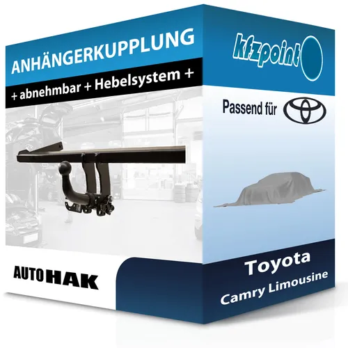 Abnehmbare Auto Hak Anhängerkupplung für Toyota Camry Limousine 01-05 - Anhängerkupplung von Auto Hak, abnehmbar und ohne Eintragung in Fahrzeugpapiere, ideal für vielseitige Nutzung mit einer Anhängelast von 1700 kg.