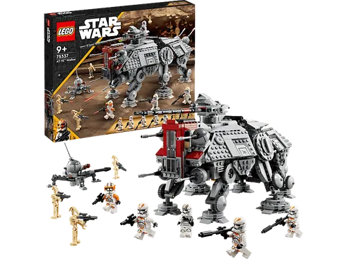 LEGO Star Wars AT-TE Walker 75337 - Bewegliches Spielzeugmodell mit 5 Minifiguren, 360° drehbare Blasterkanone für epische Duelle und kreative Bauabenteuer
